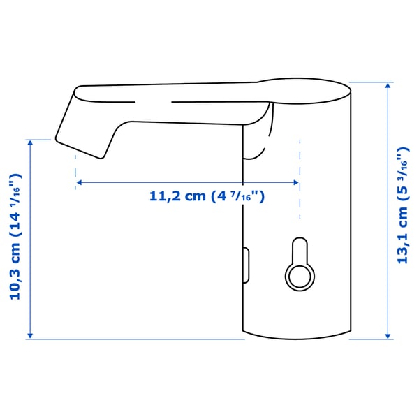 BROGRUND wash-basin mixer tap with sensor, chrome-plated