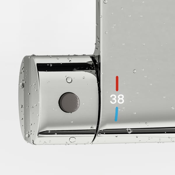BROGRUND thermostatic shower mixer, chrome-plated, 150 mm