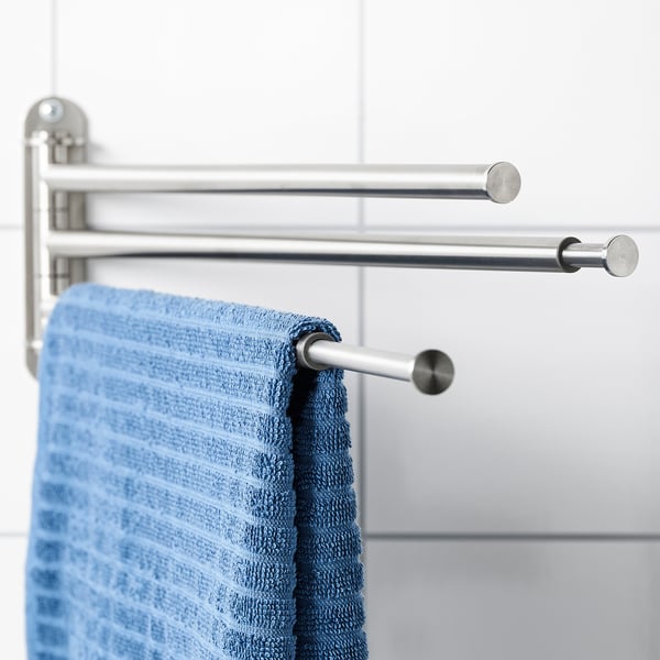 BROGRUND towel holder 3 bars, stainless steel, 43x3 cm