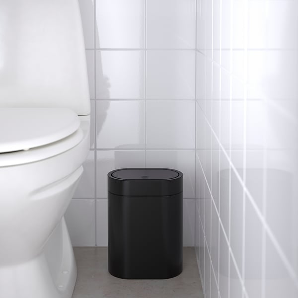 BROGRUND touch top bin, black, 4 l