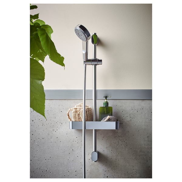 BROGRUND riser rail with handshower kit, chrome-plated, 90 mm