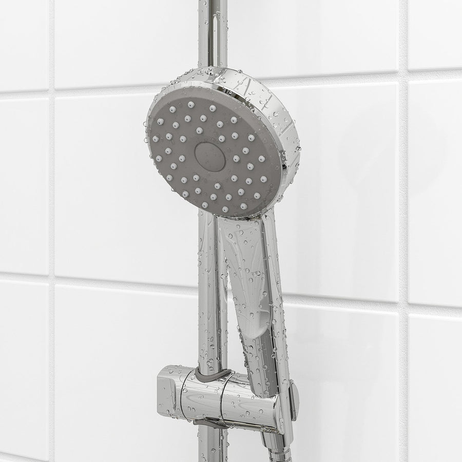 BROGRUND head/handshower kit with diverter, chrome-plated, 200 mm