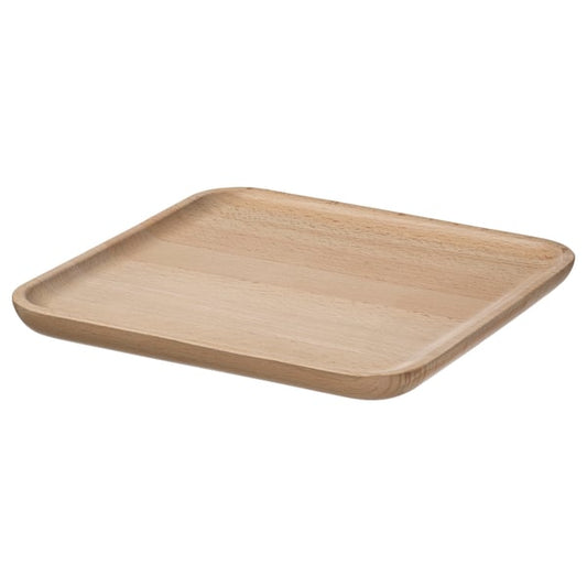 BROKFINK decorative plate, beech, 20x20 cm