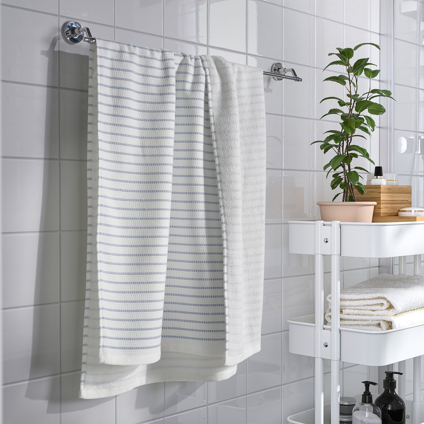 BROKGINST bath sheet, white, 100x150 cm
