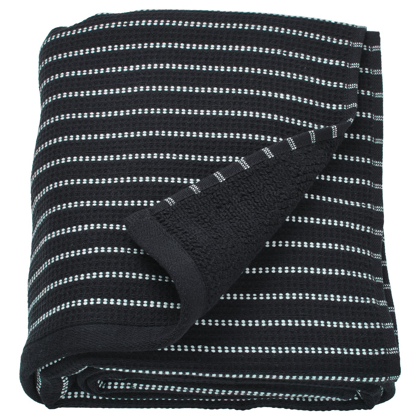 BROKGINST bath sheet, black, 100x150 cm