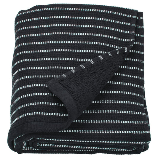 BROKGINST bath sheet, black, 150x100 cm