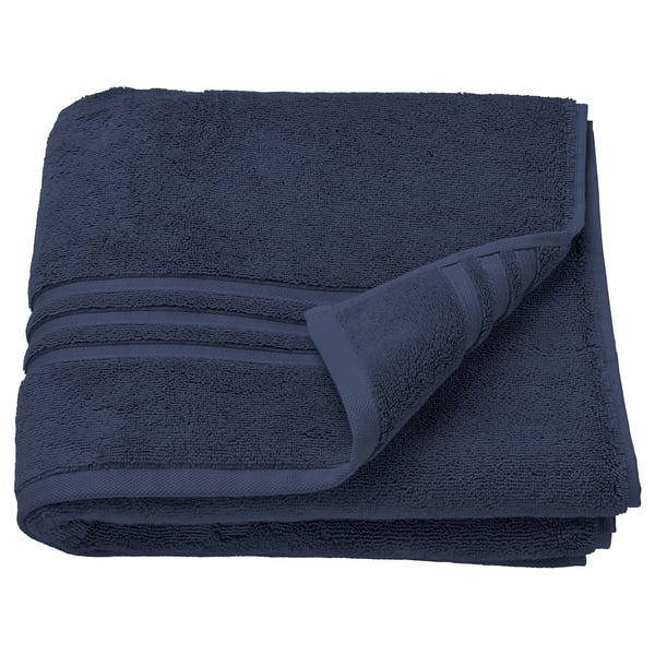 BROKGLIM towel, dark blue, 70x140 cm