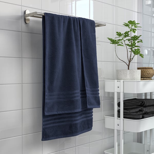 BROKGLIM towel, dark blue, 70x140 cm