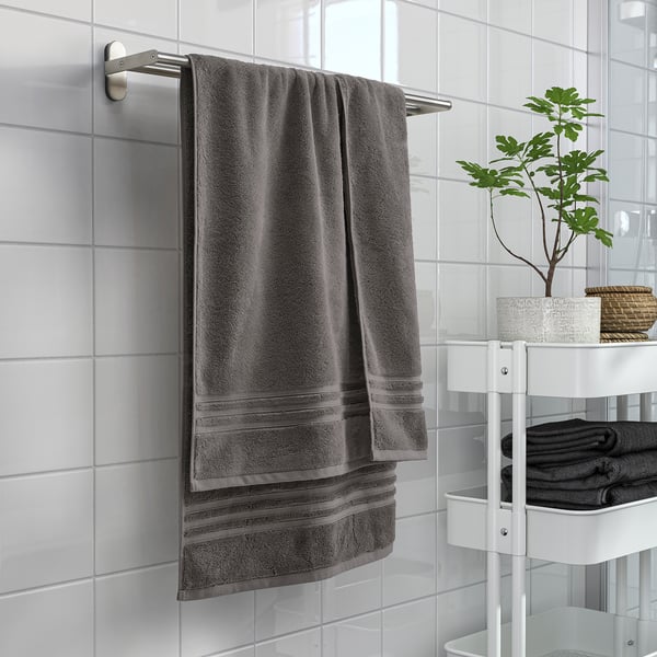 BROKGLIM bath towel, grey, 70x140 cm