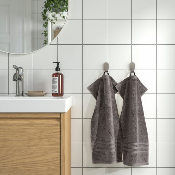BROKGLIM guest towel, grey, 30x50 cm