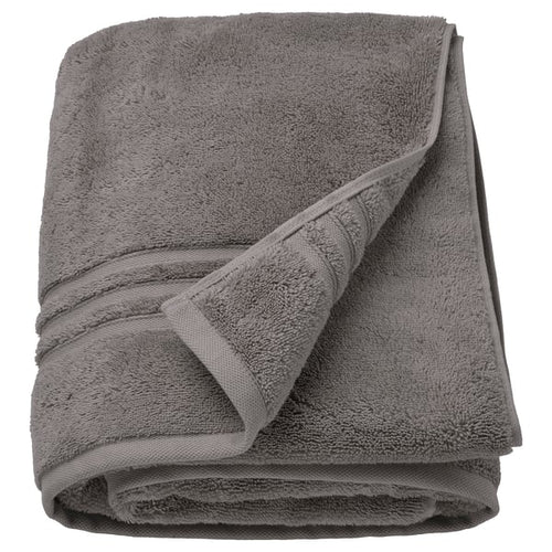 BROKGLIM bath sheet, grey, 100x150 cm