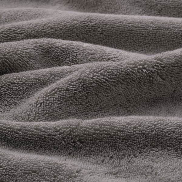 BROKGLIM bath sheet, grey, 100x150 cm