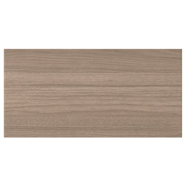 BROKHULT drawer front, walnut effect light grey