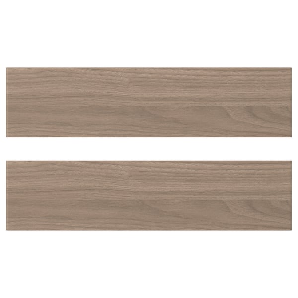 BROKHULT drawer front, walnut effect light grey