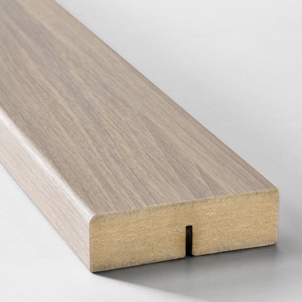 BROKHULT rounded deco strip/moulding, walnut effect light grey