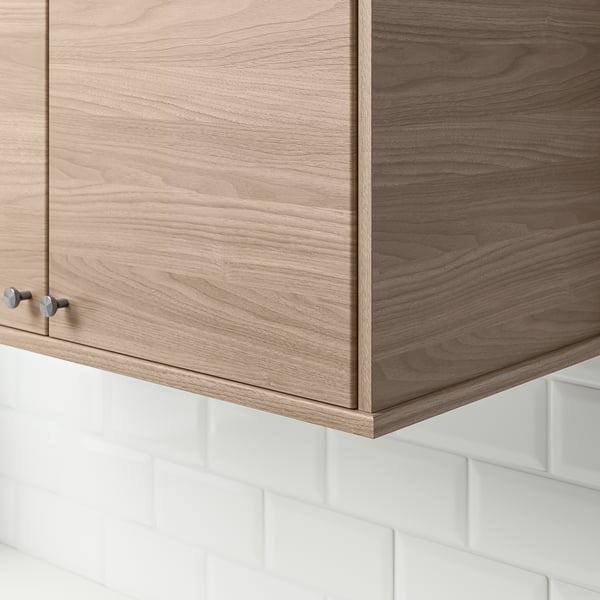 BROKHULT rounded deco strip/moulding, walnut effect light grey