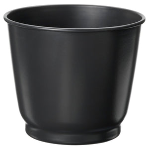 BROKTRAST plant pot, in/outdoor/dark grey, 9 cm