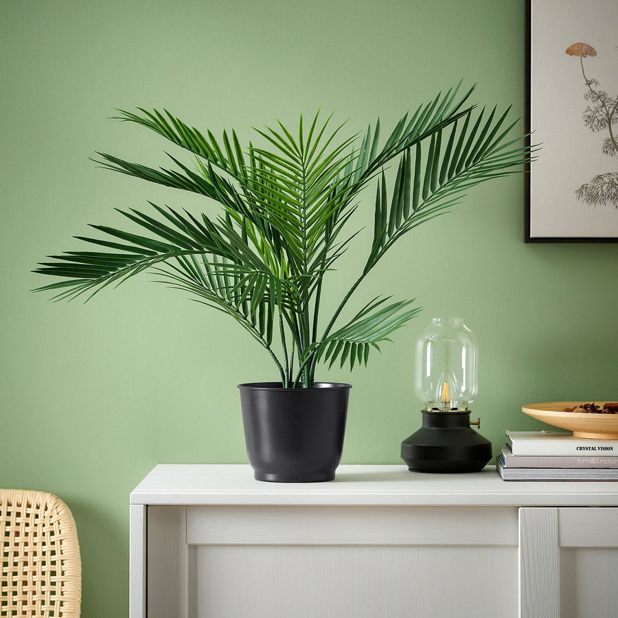 BROKTRAST plant pot, in/outdoor/dark grey, 15 cm