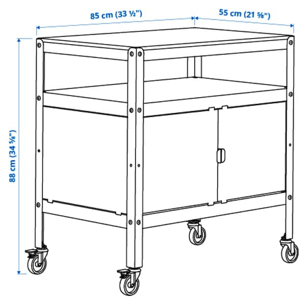 BROR Door/uprights/bottom panel - black ,