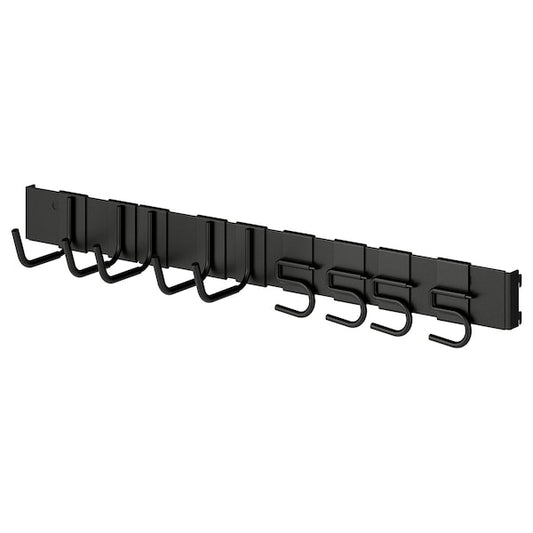 BROR - Rail with hooks, black