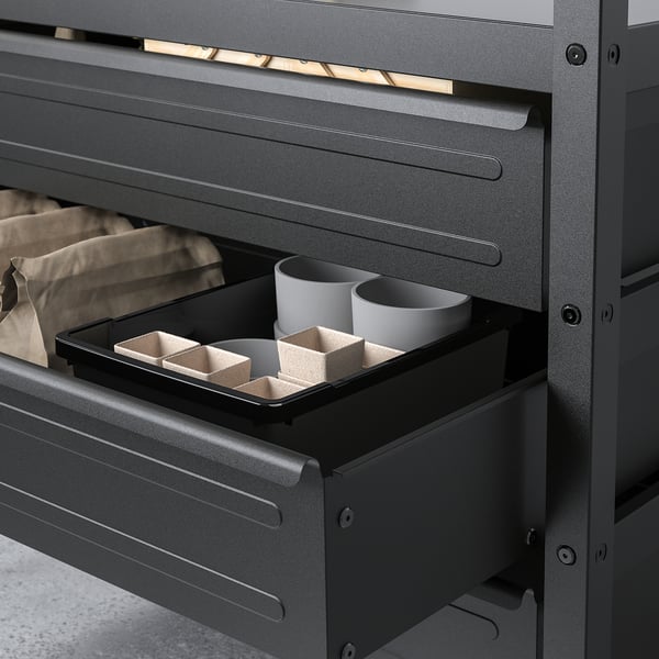 BROR drawer, black, 84x54 cm