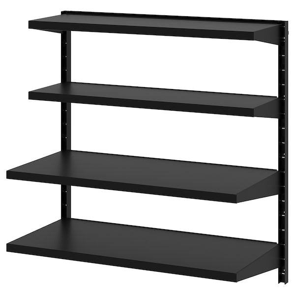 BROR - Wall shelf combination, black, 88x30/45x90 cm