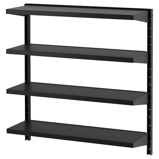 BROR - Wall shelf combination, black, 88x30x90 cm