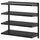 BROR wall shelf combination, black, 88x45x90 cm
