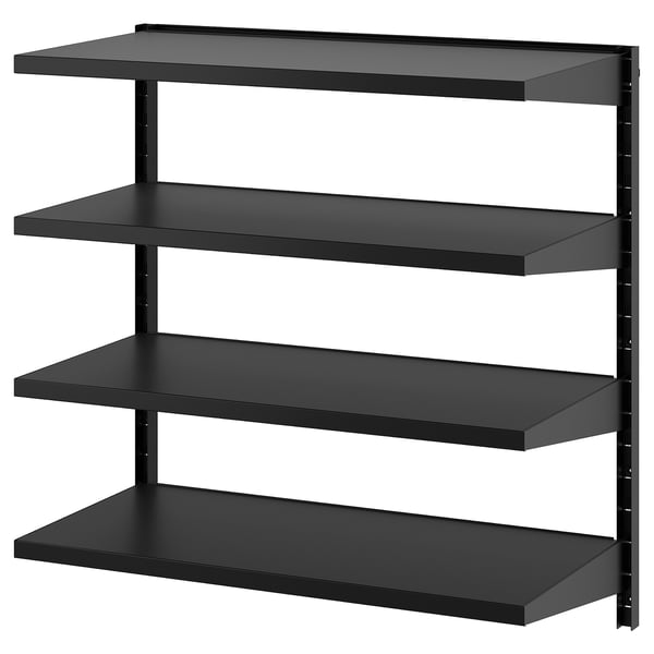 BROR - BROR Wall shelf combination, black, 88x45x90 cm