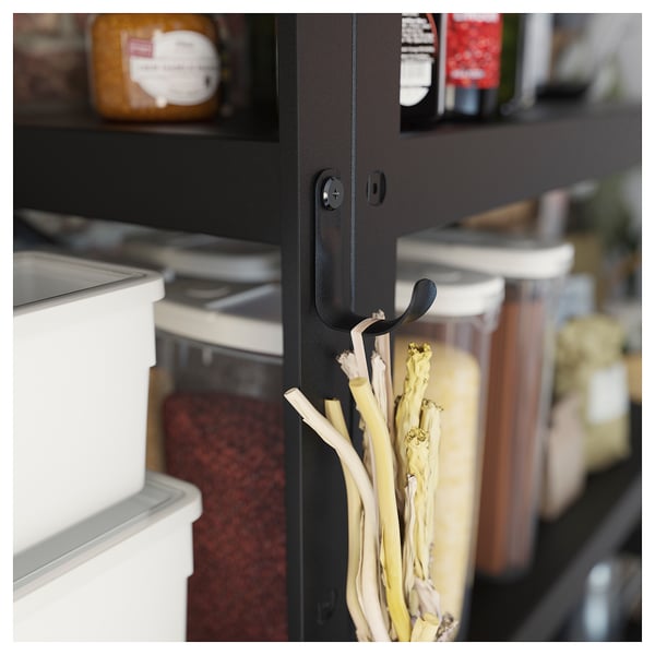 BROR - Hook for post, black, 7x5x3 cm 2 pack