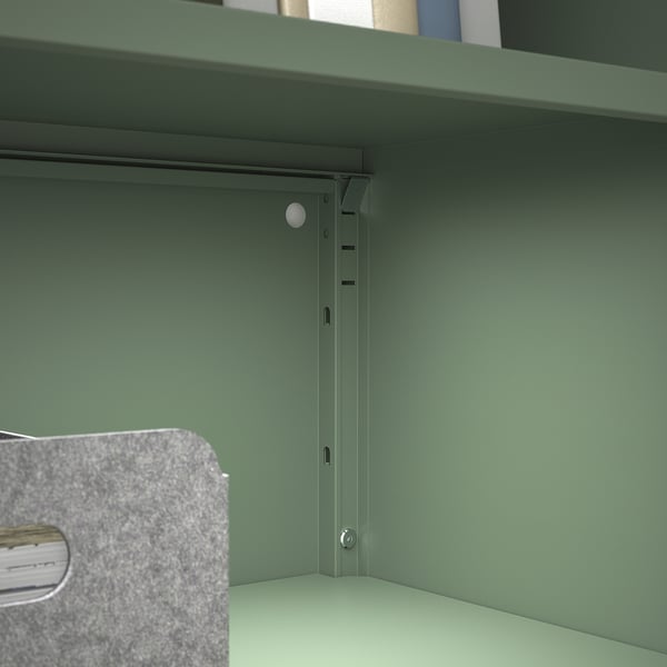 BROR cabinet with 2 doors, grey-green, 76x40x66 cm
