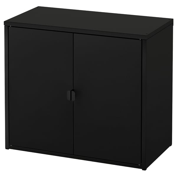 BROR cabinet with 2 doors, black, 76x40x66 cm