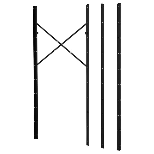 BROR post, black, 190 cm, 4 pack