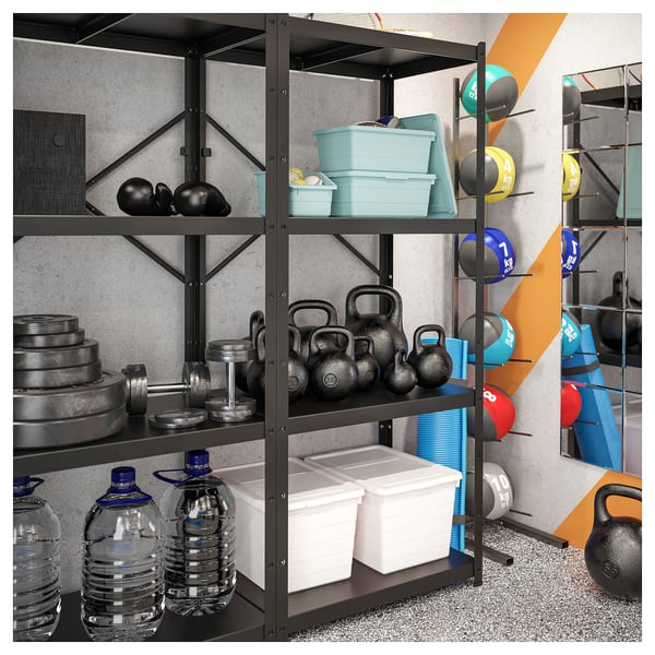 BROR shelf, black, 84x54 cm