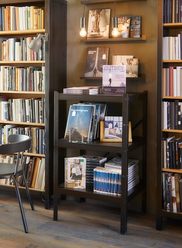 BROR shelf, black, 64x54 cm