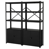 BROR shelving unit with cabinets, black, 170x40x190 cm