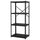 BROR shelving unit, black, 85x190x55 cm
