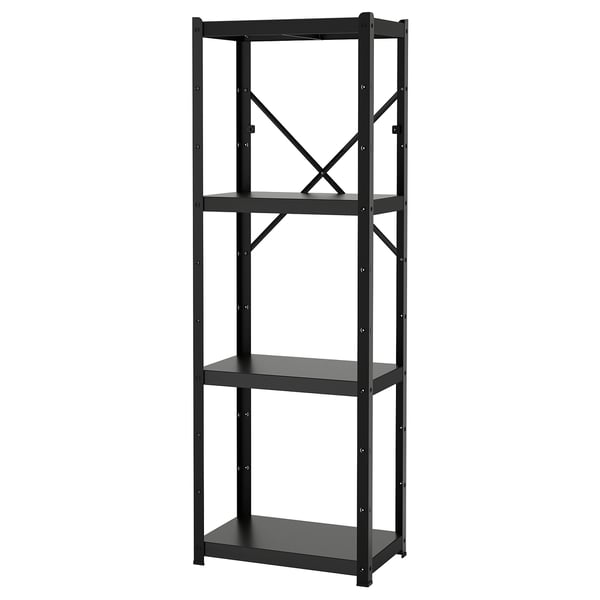 BROR shelving unit, black, 65x40x190 cm