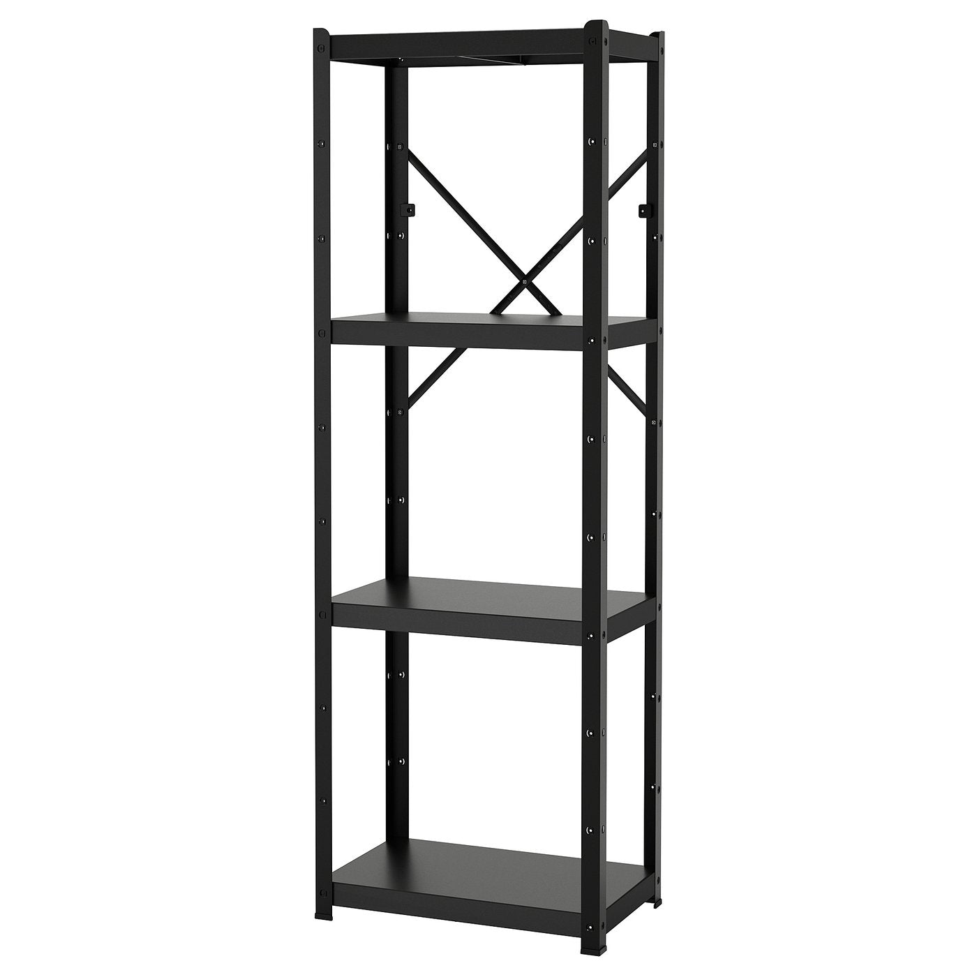 BROR shelving unit, black, 65x190x40 cm