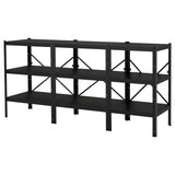 BROR shelving unit, black, 234x55x110 cm
