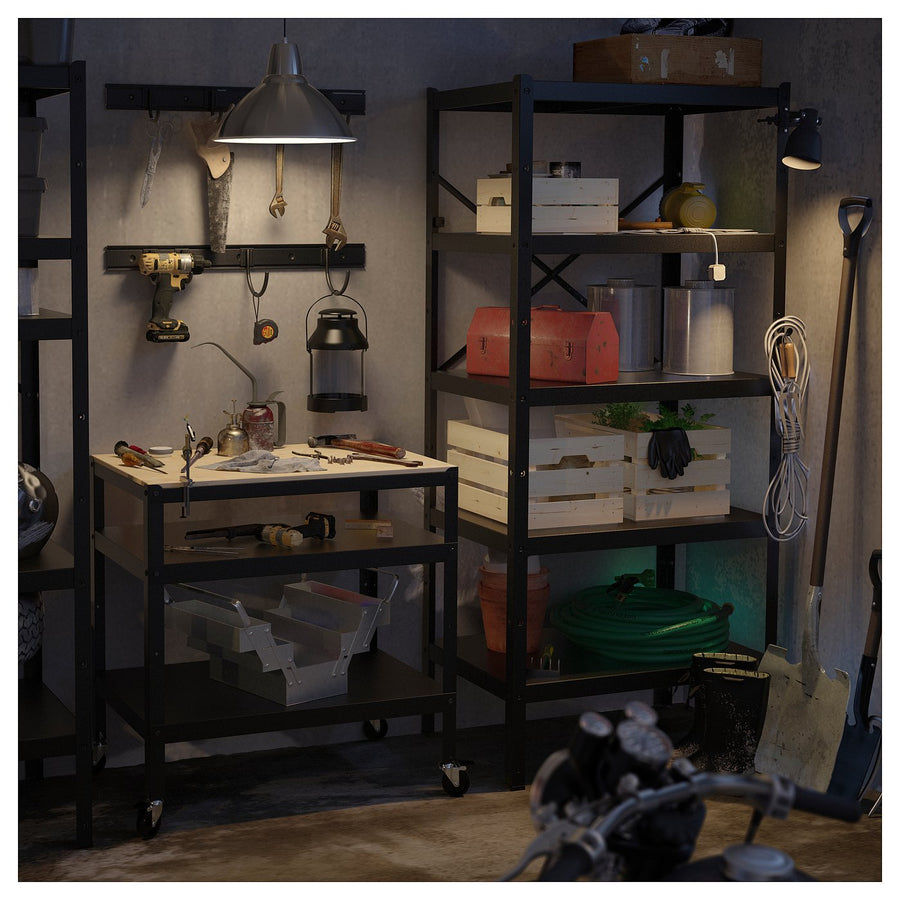 BROR shelving unit, black, 85x55x190 cm