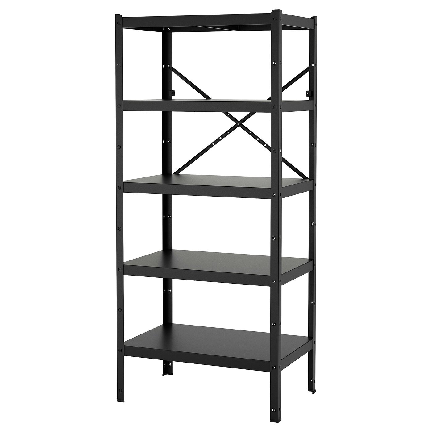 BROR shelving unit, black, 85x55x190 cm