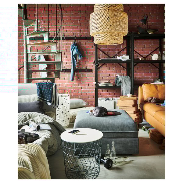 BROR shelving unit, black, 254x40x190 cm