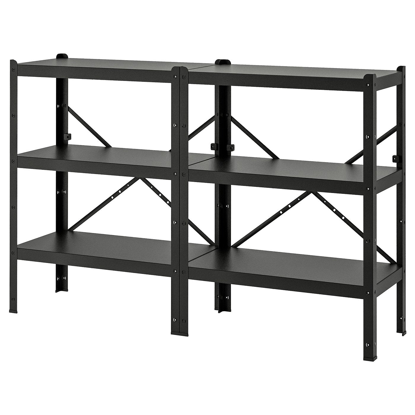 BROR shelving unit, black, 170x40x110 cm