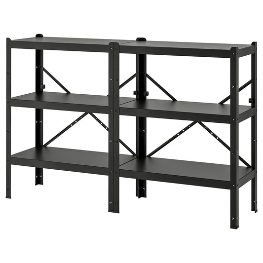 BROR shelving unit, black, 170x110x40 cm