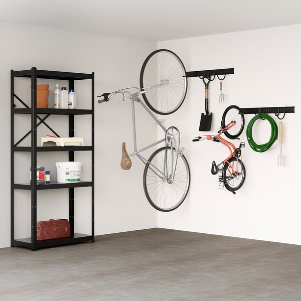 BROR - BROR Shelving unit, black, 85x40x190 cm