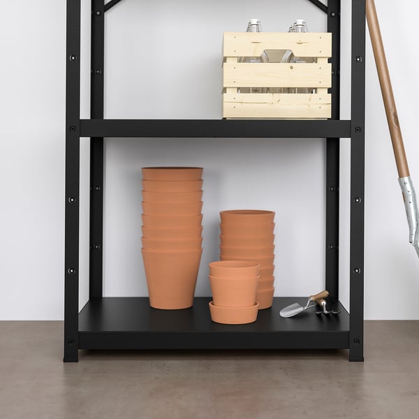 BROR - BROR Shelving unit, black, 85x55x190 cm