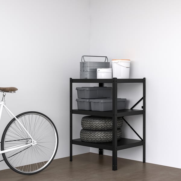 BROR shelving unit, black, 85x55x110 cm