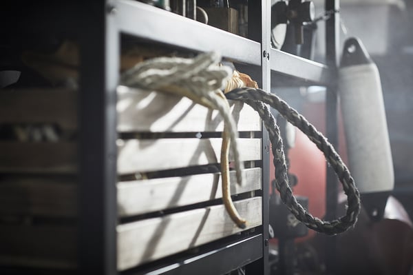 BROR shelving unit, black, 85x40x190 cm