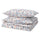 BRUDKRUSBÄR duvet cover and 2 pillowcases, white multicolour/floral pattern, 240x220/50x80 cm